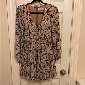 Hello Molly V-Neck Long Sleeve Dress